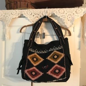 Actor I Tribal Boho Black Purse with Aztec Pattern